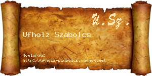 Ufholz Szabolcs névjegykártya